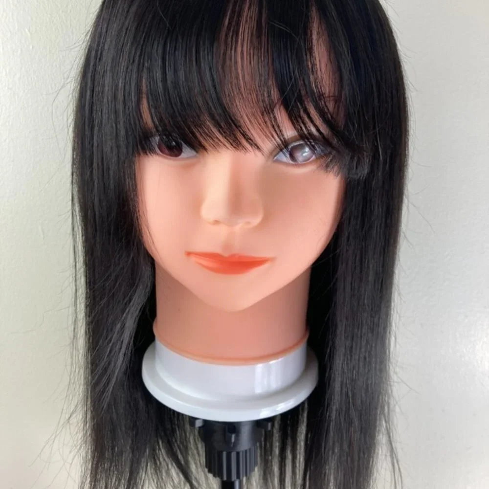 Human Hair Wig With Fringe Bangs